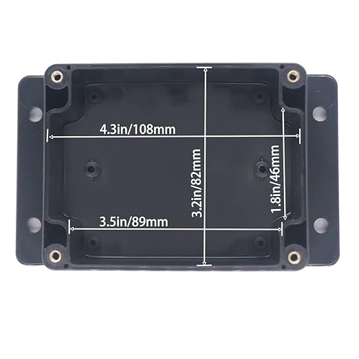 Watertight Junction Box, IP67 Waterproof Project Box Durable ABS Plastic Electronic Enclosure Case for DIY Electrical Project with Wall Fixed Ear 4.53" x 3.54" x 2.17"(115 x 90 x 55 mm) 2Pcs