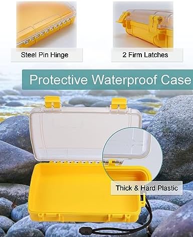Avlcoaky Floating Waterproof Dry Box for Kayak Boat, Small Yellow Dry Case - Image 6