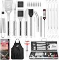 Kaluns 32 Psc Grilling Accessories, Dad Gifts for Fathers Day, Heavy Duty Stainless Steel Grill Set BBQ Grill Accessories for Outdoor Grill with Aluminum Case and Apron, Best Gifts for Men by Kaluns%C2%AE