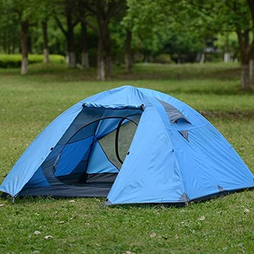 Professional 2-3 Person Weatherproof Double Layer Aluminum Windproof Backpacking Camping Tent for Outdoor Mountaineering Hunting Hiking Adventure Travel (Color : Blue, Size : Large) - Image 5