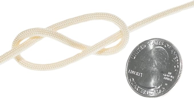 Paracord Planet Solid Color 550lb Paracord – 7 Strand Type III Nylon Cord for Indoor and Outdoor Tasks – Cream (50 ft)