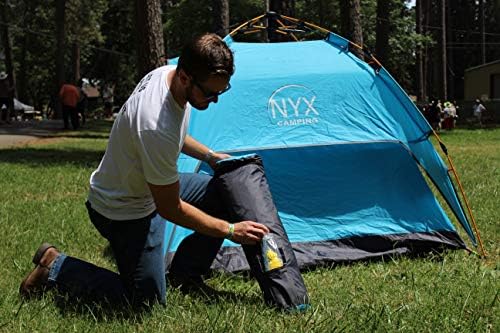 Nyx Camping 3-4 Person Easy Pop Up Waterproof Quick Pitch Tent with Rainfly - Image 3