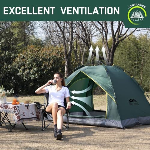 Happy Travel 2/4 Person Camping Tent, Instant Easy Pop Up Tents for Camping - Image 6