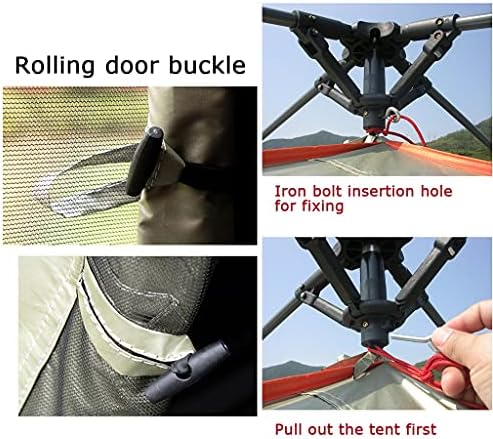 YXCKG Tents for Camping Waterproof, Pop Up Tent, Camping Tents & Shelters, Tents with Top Rainfly, Big Skylight 3-5 Person Family Tents, with Front and Rear Double Halls (Color : White Coffee) - Image 7