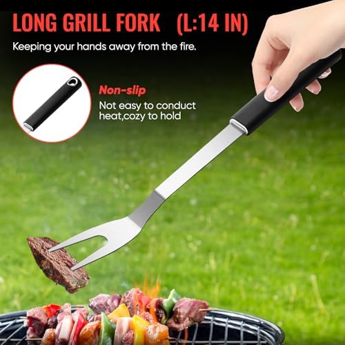 11 Pcs Grill Tools Set,BBQ ＆ Grilling Accessories Outdoor Barbecue Utensils - Image 2