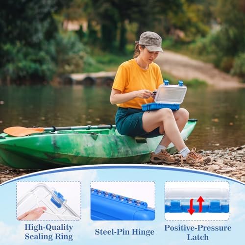 Foilswirl 2 Pack Waterproof Dry Box for Kayak Boat, Small with Clips - Image 6