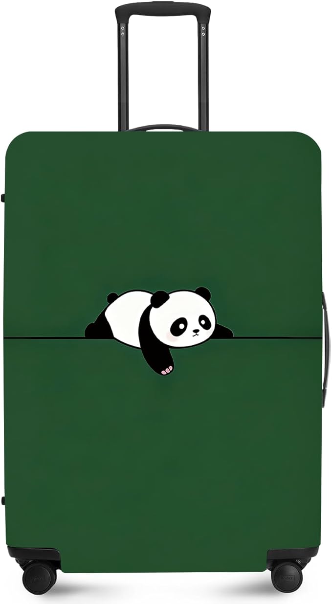 ANNA QUEEN Panda Travel Luggage Cover- Cartoon Cute Stretchable Airplane Suitcase Protector Sleeve,Universal Washable Fit for 20-26 Inch Checked Baggage,Water Resistant Durable Luggage Protector