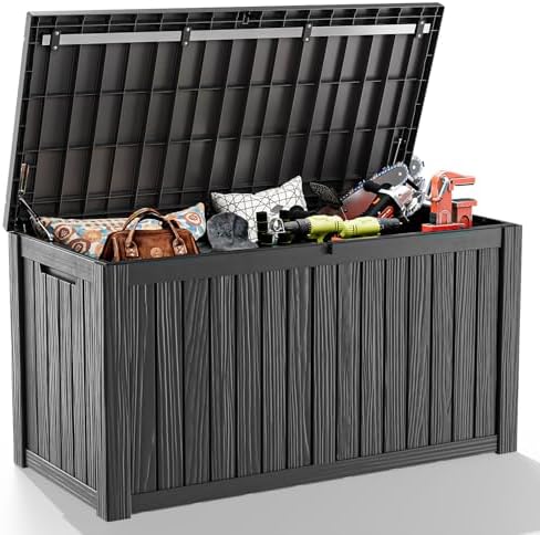 EasyUp 180 Gal Waterproof Outdoor Storage Box UV Resistant Deck Box by EASYUP
