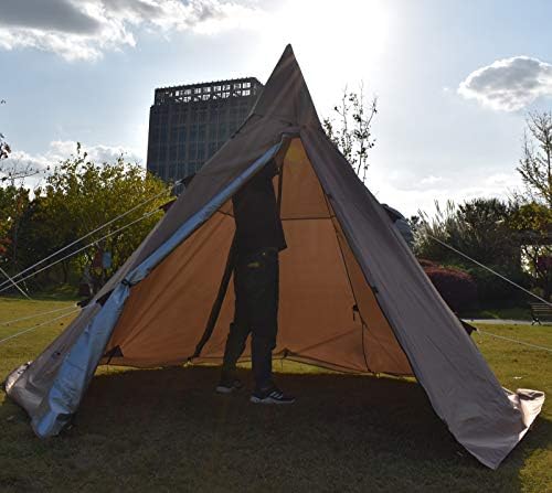 3 Person Tipi Hot Tent 2 Doors Camping Teepee Tent with Stove Jack 7.2FT 4 Season Teepee Tents for Family Team - Image 4