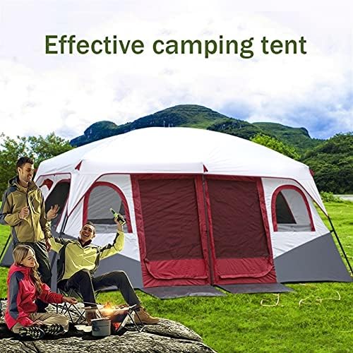 YXCKG Tent-8-Person-Camping-Tents, 2 Bedroom Family Tent Camping Tents & Shelters Large Tent 12 Person Outdoor Tents，Double Layer, Divided Curtain for Separated Room, Festival Essential 100% - Image 2