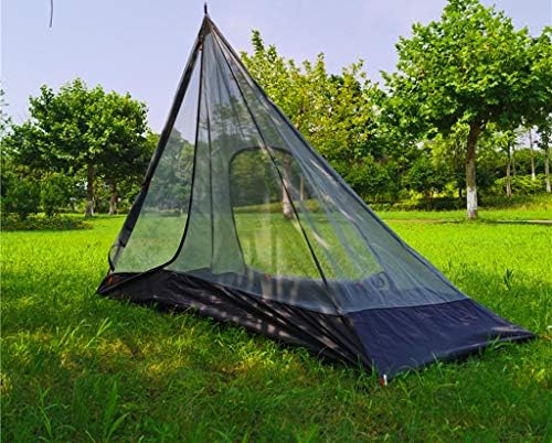 Tipi Tent Half Pyramid Mesh 2-4 Person Hot Teepee Tent with Fire Retardant Stove Jack for Flue Pipes 2 Person Mesh by Unknown