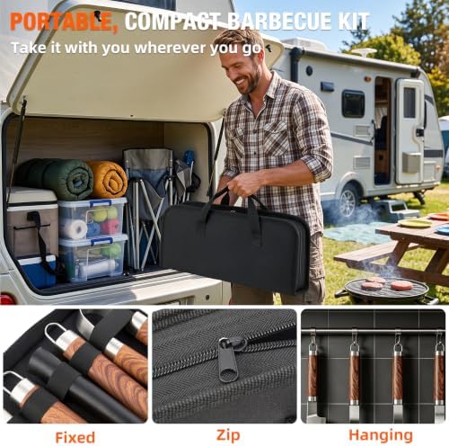 32Pcs BBQ Grilling Accessories Heavy Duty Stainless Steel Grill Set - Image 5