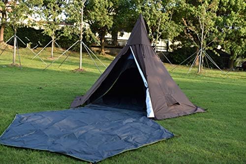 4 Person Teepee Tent with Stove Jack for Flue Pipes Including Mesh Inner Tent 2 Doors Height 7.8FT - Image 6