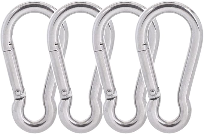 PROND Carabiner Clip, Heavy Duty Carabiner Clips, 316 Stainless Steel Carabiner Hooks, Multi-Purpose Spring Snap Hook