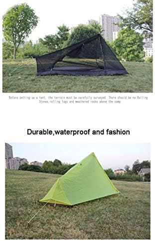Ultralight Waterproof Two-Layer Pole-less UL Trekking Pole Pyramid Tent - Image 7
