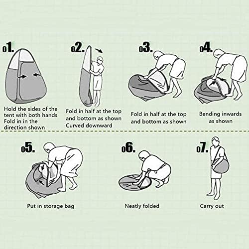 JNYB Portable Pop Up Camping Shower Privacy Tent Dressing Changing Room Shelter for Beach Camp Toilet Outdoor with Zippered Carrying Bag,Orange - Image 6