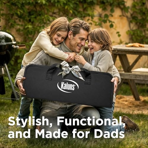 Kaluns Grilling Accessories, Dad Gifts for Fathers Day, Heavy Duty Stainless Steel Grill Set BBQ Grill Accessories for Outdoor Grill with Storage Case and Apron, Best Gifts for Men Dad - Image 2