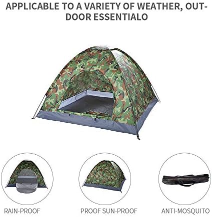 Camouflage Camping Dome Tent for 3-4 Person, Waterproof Fabric Backpacking Tents Family Camping Tents for Hiking, Travel, Outdoor, Self-Driving Tour - Image 3