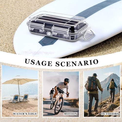 Relaxweex Waterproof Drybox for Boat, Field Box Waterproof Case, Clear Dry Box with Clip for Phone Camera Key Kayak Camping Fishing Hiking - Image 6