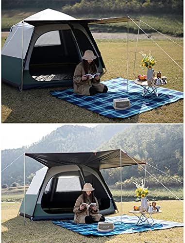 YXCKG Tents for Camping 8 Person Tent Cabin Tent, Automatic Instant Setup Pop Up Instant Tent with Sun Shelter, Pop Up Tent with Moisture-Proof Mat, Easy Setup with Large Mesh for Ventilation - Image 6
