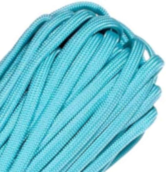Paracord Planet Solid Color 550lb Paracord – 7 Strand Type III Nylon Cord for Indoor and Outdoor Tasks – Turquoise (10 ft)