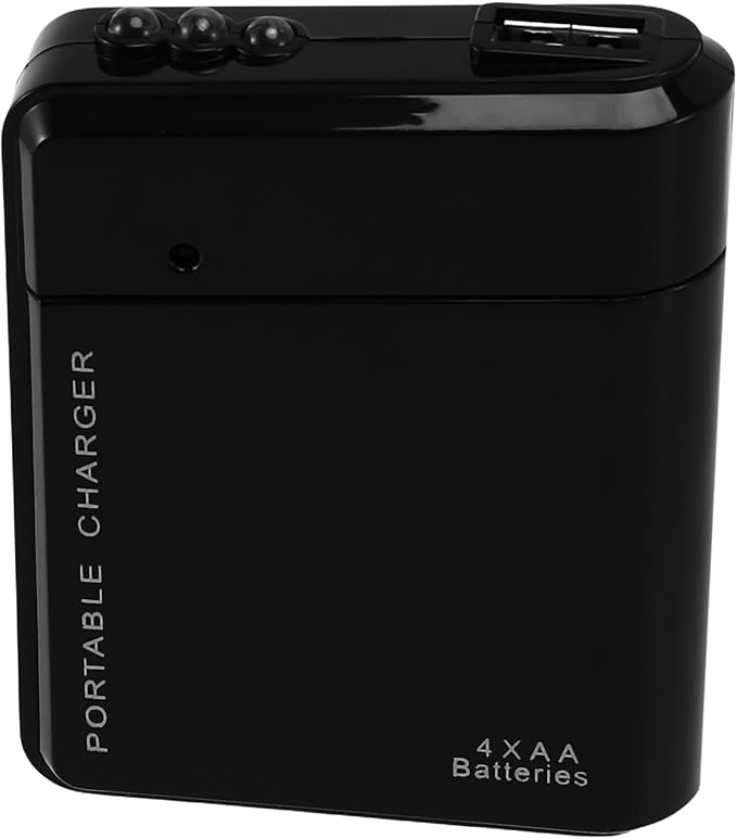 6pcs Black 4X AA Battery Portable Emergency Power Charger USB for Cell Phone
