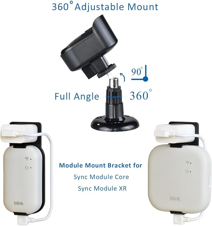 GoHonor All New Blink Outdoor 4th Gen Camera Mounting Brackets,5 Pack Weatherproof Protective Housing and 360 Degree Adjustable with Sync Module Wall Mount (Blink Camera is Not Included)