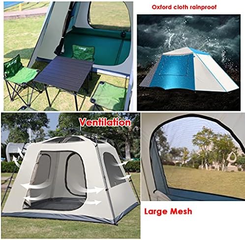 YXCKG Automatic Camping Outdoor Pop-up Tent, Portable 4-6 Person Family Camping Instant Tent-Ultra Large Waterproof Dome Tent with Porch, Easy Setup with Large Mesh for Ventilation (Color : Red) - Image 3