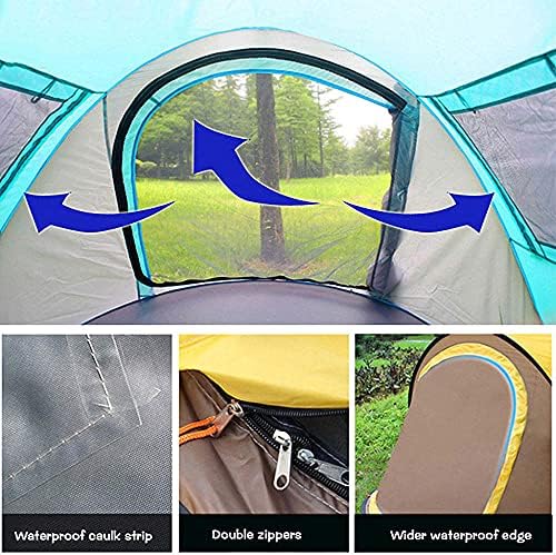 Automatic Pop-Up Tents 2-4 Person Waterproof Camping Tent Instant Portable Cabana Beach Tent UV Protection Sun Shelter for Beach Camping Hiking Fishing - Image 5