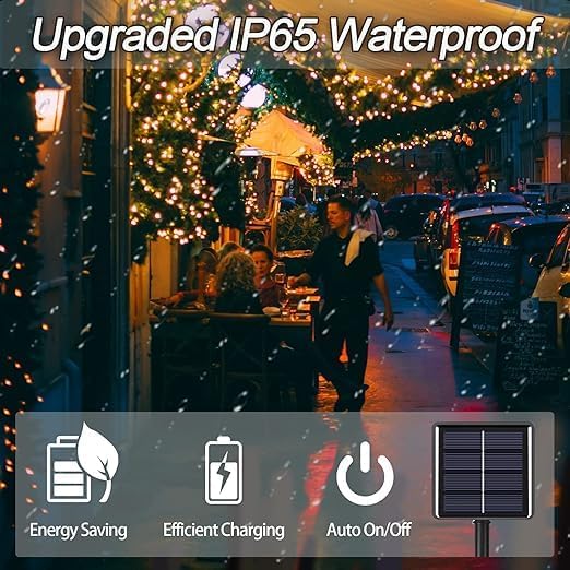 Selarlyt 2 Pack Solar Christmas Lights Outdoor, 72FT 200 LED Solar String Lights with 8 Lighting Modes, IP65 Waterproof Solar Lights Outdoor for Xmas Garden Party Tree Decor