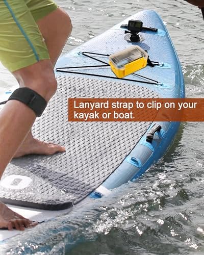 Small Waterproof Box Yellow Dry Case with Foam for Kayaking Boating - Image 3