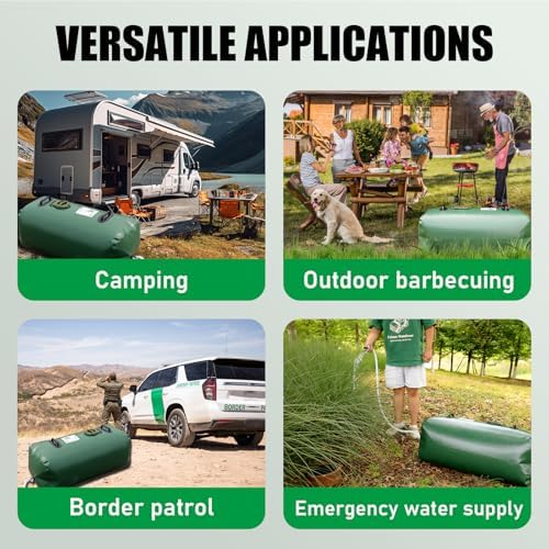 Drinking Water Storage Container,25/50/100gal Portable Water Storage Bladder, RV Foldable Water Tank, Can Be Used for Storing Drinking Water, Camping, Traveling, Wilderness Survival Patrols, Etc. - Image 7