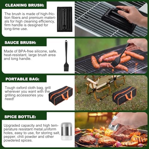 139PCS Griddle Accessories for Blackstone, Perfect Flat Top Grill Accessories for Camp Chef, Griddle Spatula Set with Metal Spatula, Enlarged Spatulas, Basting Cover for Outdoor Barbecue - Image 6