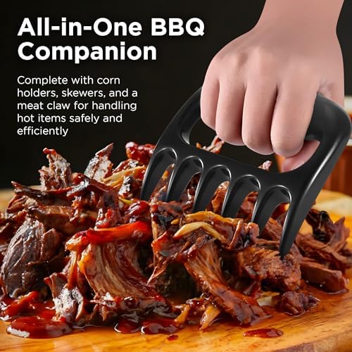 Kaluns 35PC BBQ Grill Tools Set – Heavy Duty Stainless Steel Grill Accessories Kit with Case, Meat Thermometer, Injector, Claws & Mats for Dad, Men - Image 4