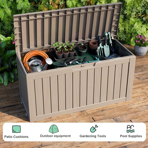 EasyUp 165 Gal Waterproof Outdoor Storage Box UV Resistant Deck Box - Image 4