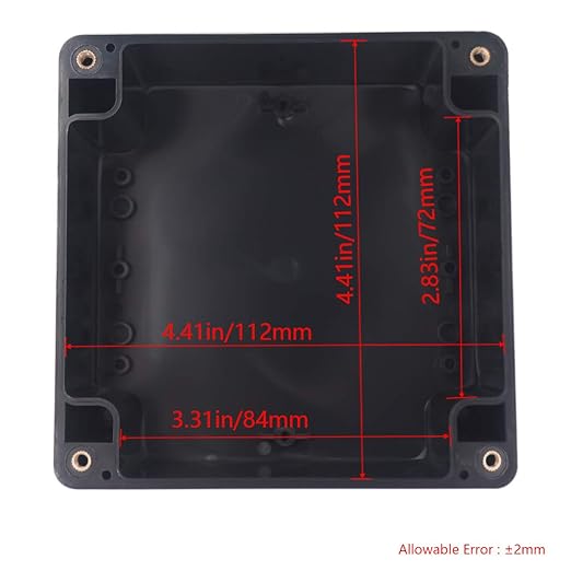 Junction box, Raculety Electrical Project Case Power Junction Box, Project Box Black (4.72"x4.72"x3.54")