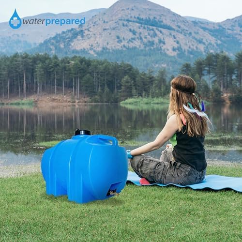 WaterPrepared 35 Gallon Portable Utility Water Tank, Blue, 2 Pack - Image 5