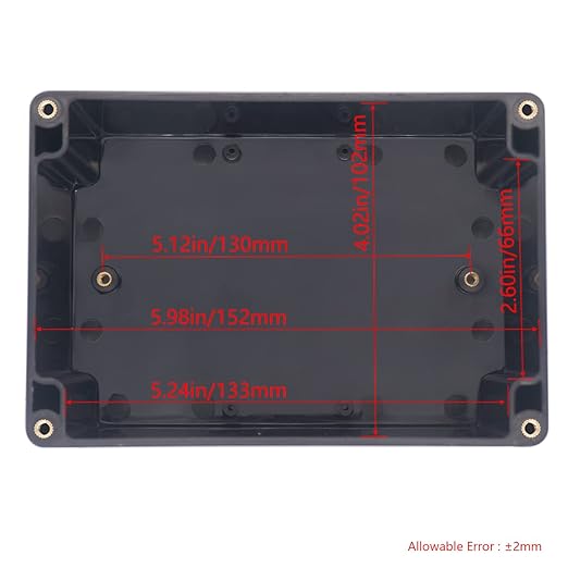 Project Box IP65 Waterproof Junction Box ABS Plastic Electrical Boxes DIY Electronic Project Case Power Enclosure 6.3x4.33x3.54 inch (160 x 110 x90 mm)