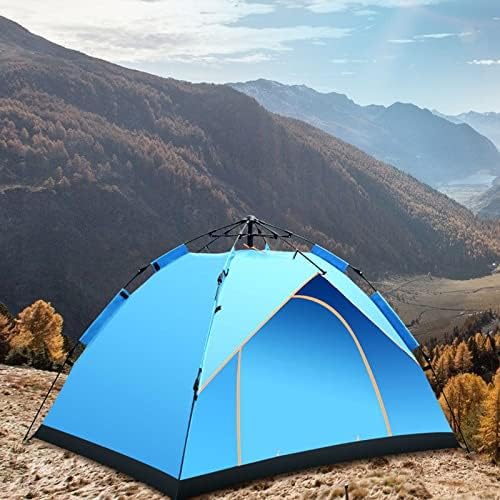 Camping Tent Instant Pop-Up Tent Waterproof Windproof Family Dome Tent for Camp Backpacking Hiking Outdoor Lightweight,Canvas Bell Tent with Carry Bag & Nail,Green 2,B - Image 3