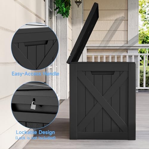 EasyUp 40 Gal Waterproof Outdoor Storage Box Weatherproof Deck Box - Image 4