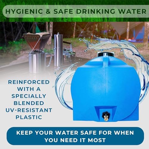 WaterPrepared 35 Gallon Portable Utility Water Tank, Blue, 3 Pack - Image 7