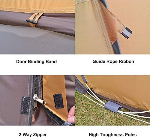 LUSTAR Outdoor Camping Tents 3-4 Person Automatic Pop Up Instant Tent Hiking Travelling Tourist Fishing Beach Tents Awnings - Image 6