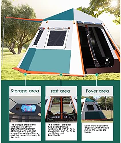 YXCKG Pop Up Tent for 3 to 4 Person, Camping Outdoor Tent, Family Camping Tent with 360° Panoramic View, Ventilation, Waterproof Dome Tent for Kids, Camping, Beach, and Outdoor - Image 5