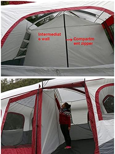 YXCKG 8-12 Person Tent, 2 Bedroom Family Tent, Camping Tents & Shelters, Large Tent 12 Person Outdoor Tents, Festival Essential,100% Waterproof Camping Tent Sewn in Groundsheet - Image 4