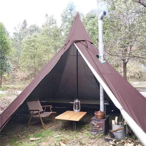 4 Season Waterproof Teepee Tent Yurt with Stove Jack for Adult Camping Hiking, Height 7.8FT/240CM - Image 5