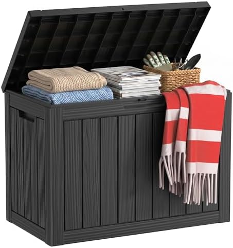 EasyUp 45 Gal Waterproof Outdoor Storage Box UV Resistant Deck Box by EASYUP