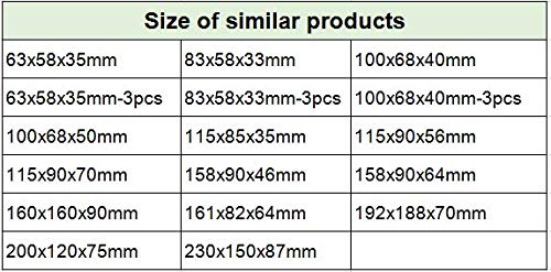 YXQ 100x68x50mm Clear Cover Junction Box Waterproof ABS Project Case Enclosure with Hole Cable Wire Connect Power Wall Hang (3.9 x 2.7 x 2 inches)