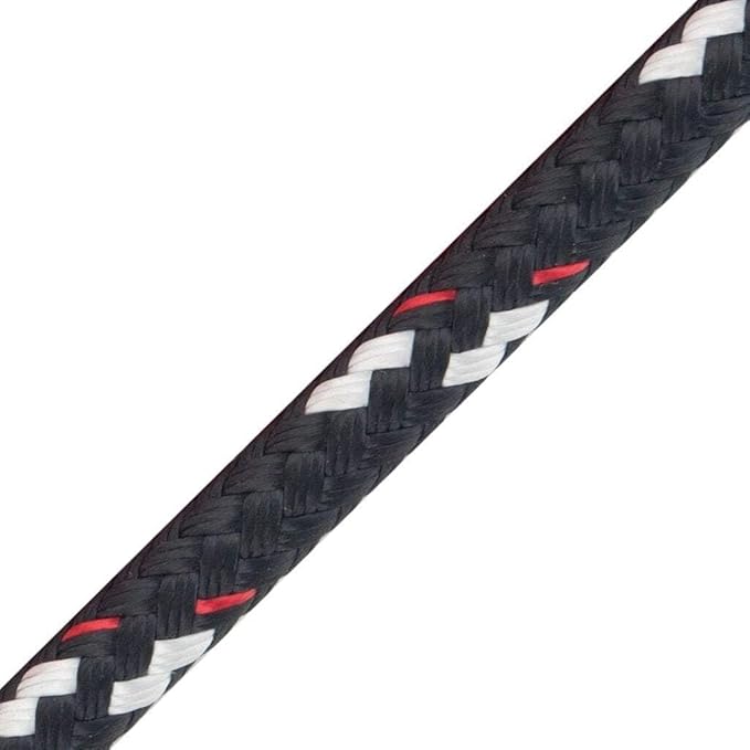 New England Ropes 1/4in (6mm) Sta-Set Solid Red 30 Feet Long