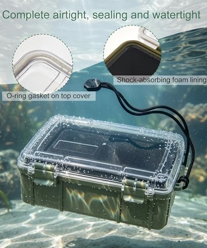 Large Waterproof Box Container Olive Green Tactical Dry Box- Airtight Floating Watertight Boat Drybox, Crushproof Impact-Resistant Protective Hard Case for Survival, Electronics & Outdoor Gear - Image 4
