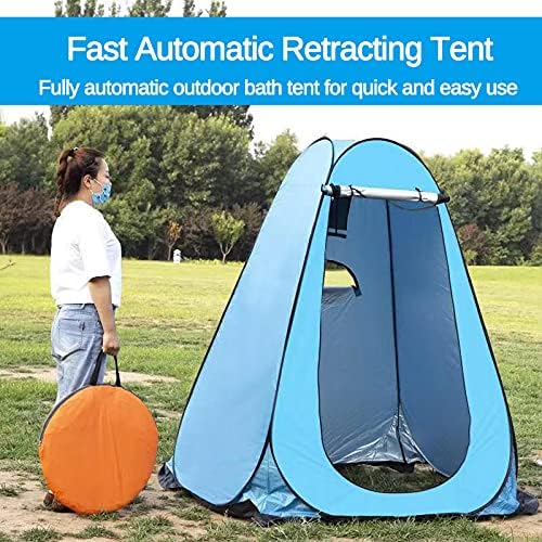 LUSTAR Portable Privacy Shower Toilet Outdoor Camping Tent Shed UV Swim Dressing Latrine Toilet Bird Watching Changing Tent with Bag - Image 3